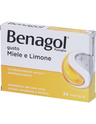 Benagol Miele e Limone 24 Pastiglie