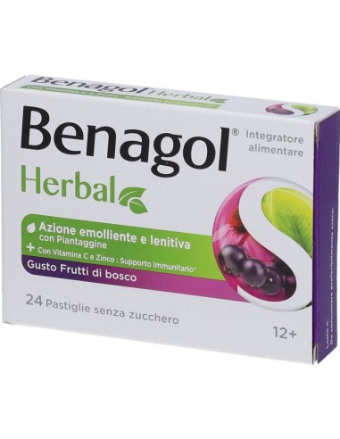 Benagol Herbal Frutti di Bosco 24 Pastiglie